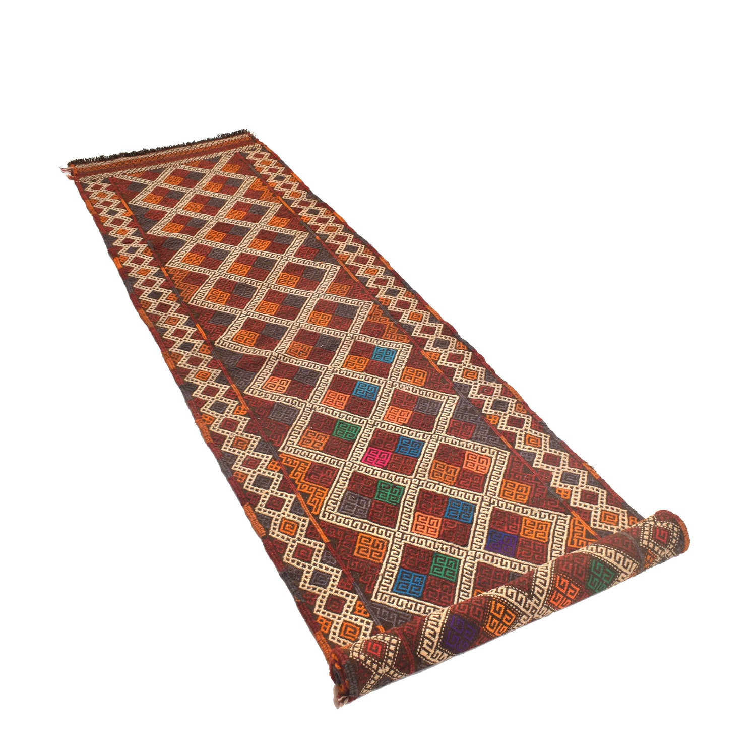 Handmade Suzani Kilim Runner 2' 6" x 10' 7" ft / 75 x 322 cm - No. W17152