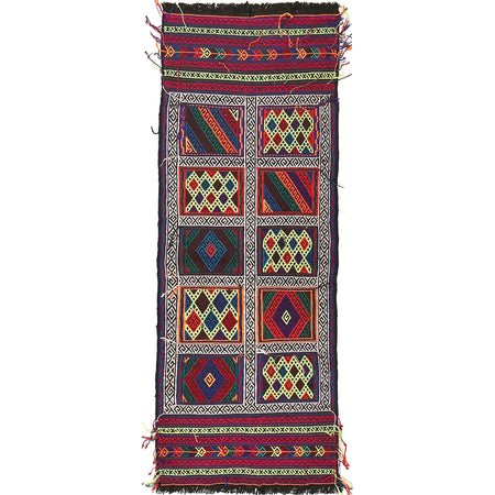 Handmade Suzani Kilim Runner 1' 10" x 4' 9" ft / 55 x 144 cm - No. W17157