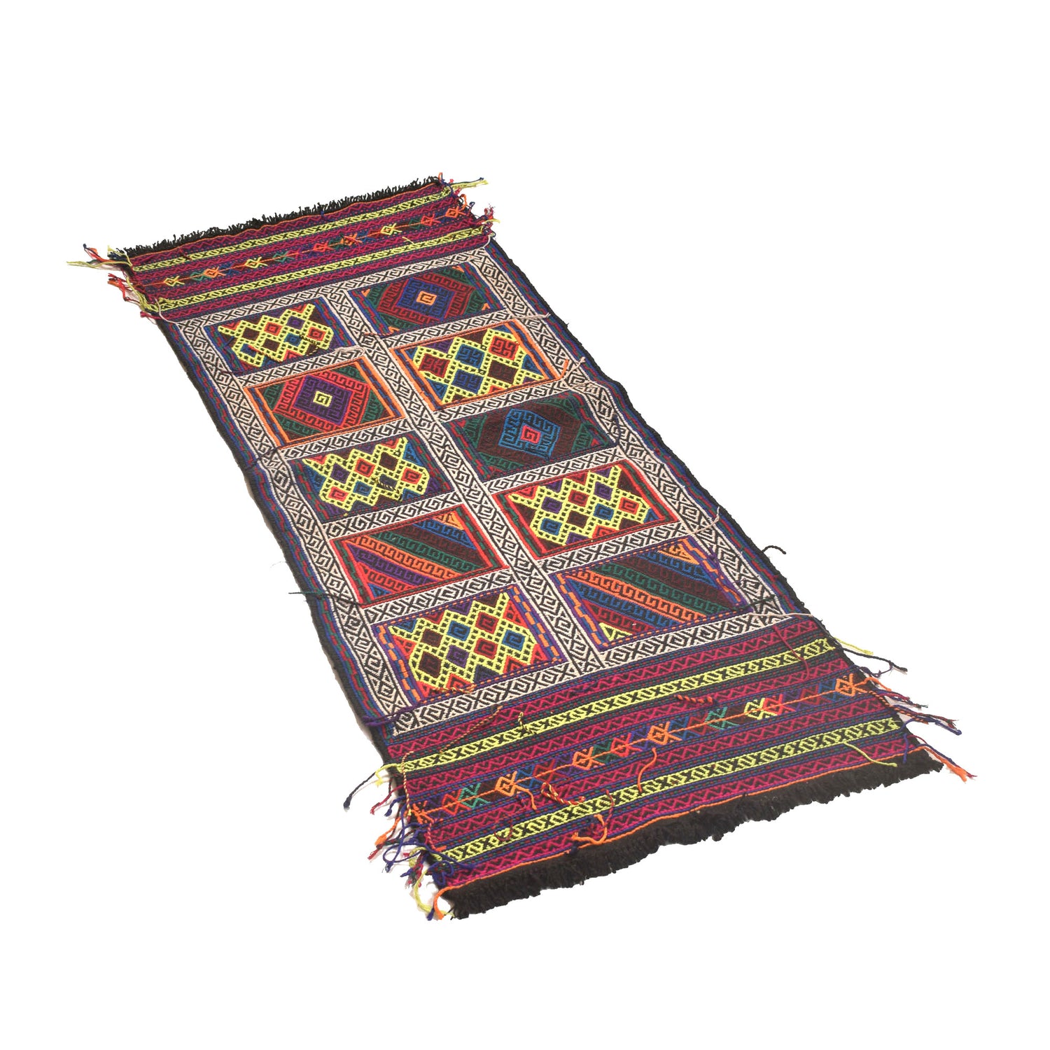 Handmade Suzani Kilim Runner 1' 10" x 4' 9" ft / 55 x 144 cm - No. W17157