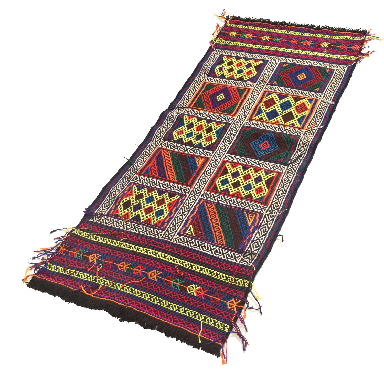 Handmade Suzani Kilim Runner 1' 10" x 4' 9" ft / 55 x 144 cm - No. W17157