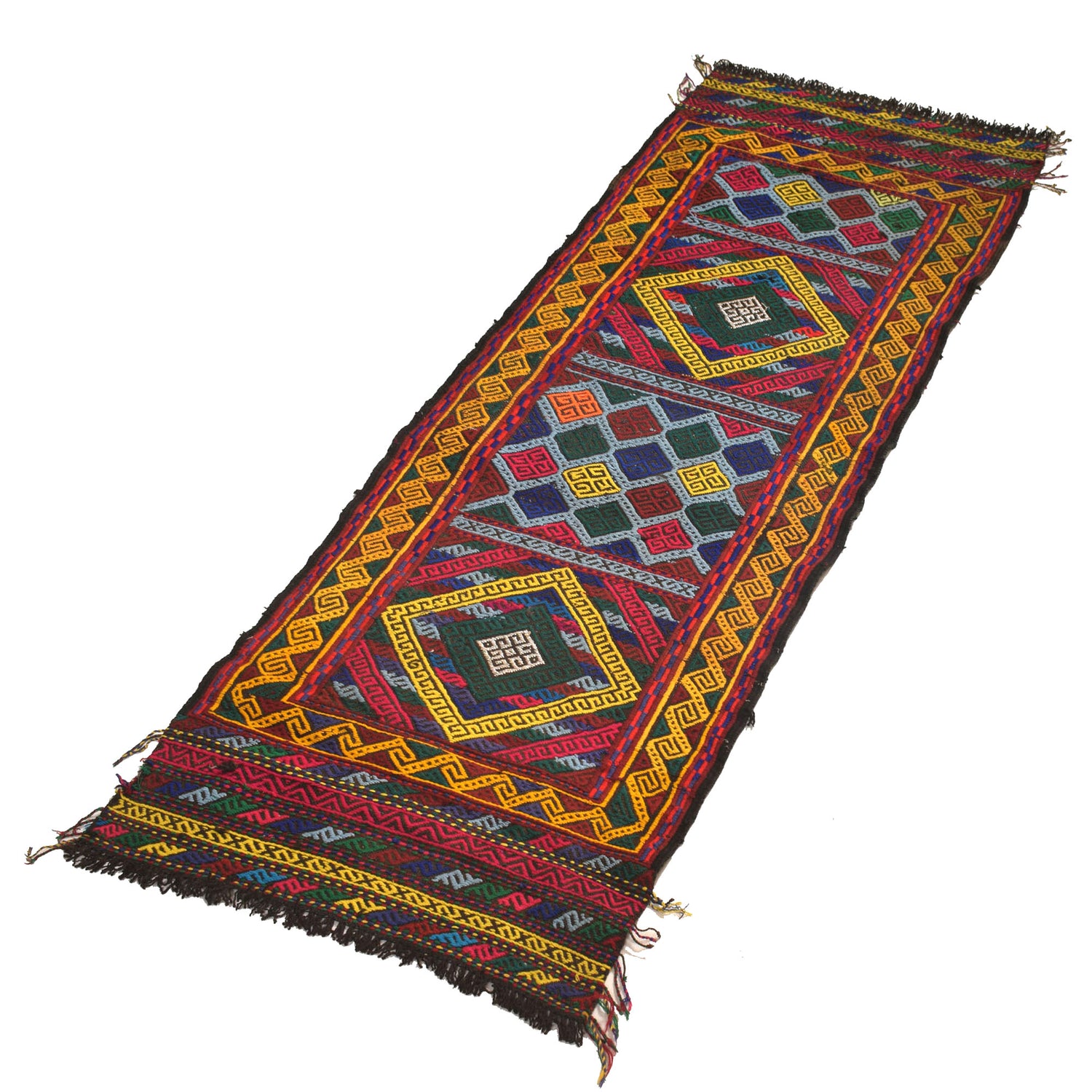 Handmade Suzani Kilim Runner 1' 8" x 5' 3" ft / 52 x 159 cm - No. W17158
