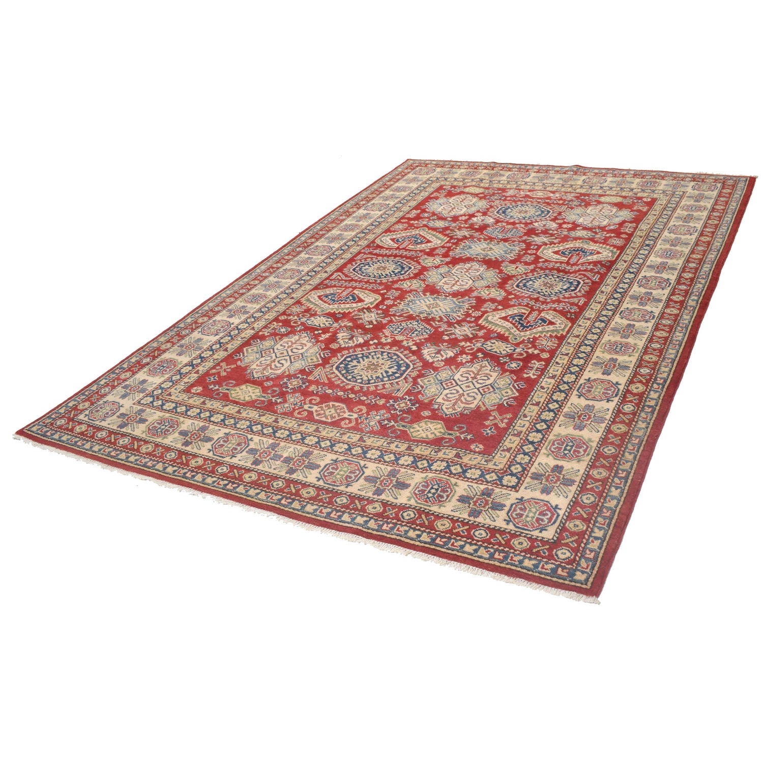 Red Kazak Rug 6' 6" x 9' 7" ft / 198 x 292 cm - No. W17160