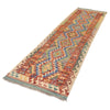 Hand Knotted Afghan Style Kilim Runner 2' 9" x 9' 3" ft / 84 x283 cm - No. W17192