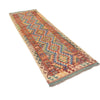 Hand Knotted Afghan Style Kilim Runner 2' 9" x 9' 3" ft / 84 x283 cm - No. W17192