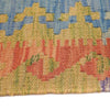 Colorful Flat-Weave Wool Kilim 5' 1" x 6' 7" ft / 154 x 200 cm - No. W17276