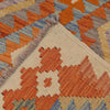 Colorful Flat-Weave Wool Kilim 3' 5" x 4' 11" ft / 103 x 151 cm - No. W17374