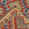 Colorful Flat-Weave Wool Kilim 3' 3" x 5' 0" ft / 100 x 153 cm - No. W17413