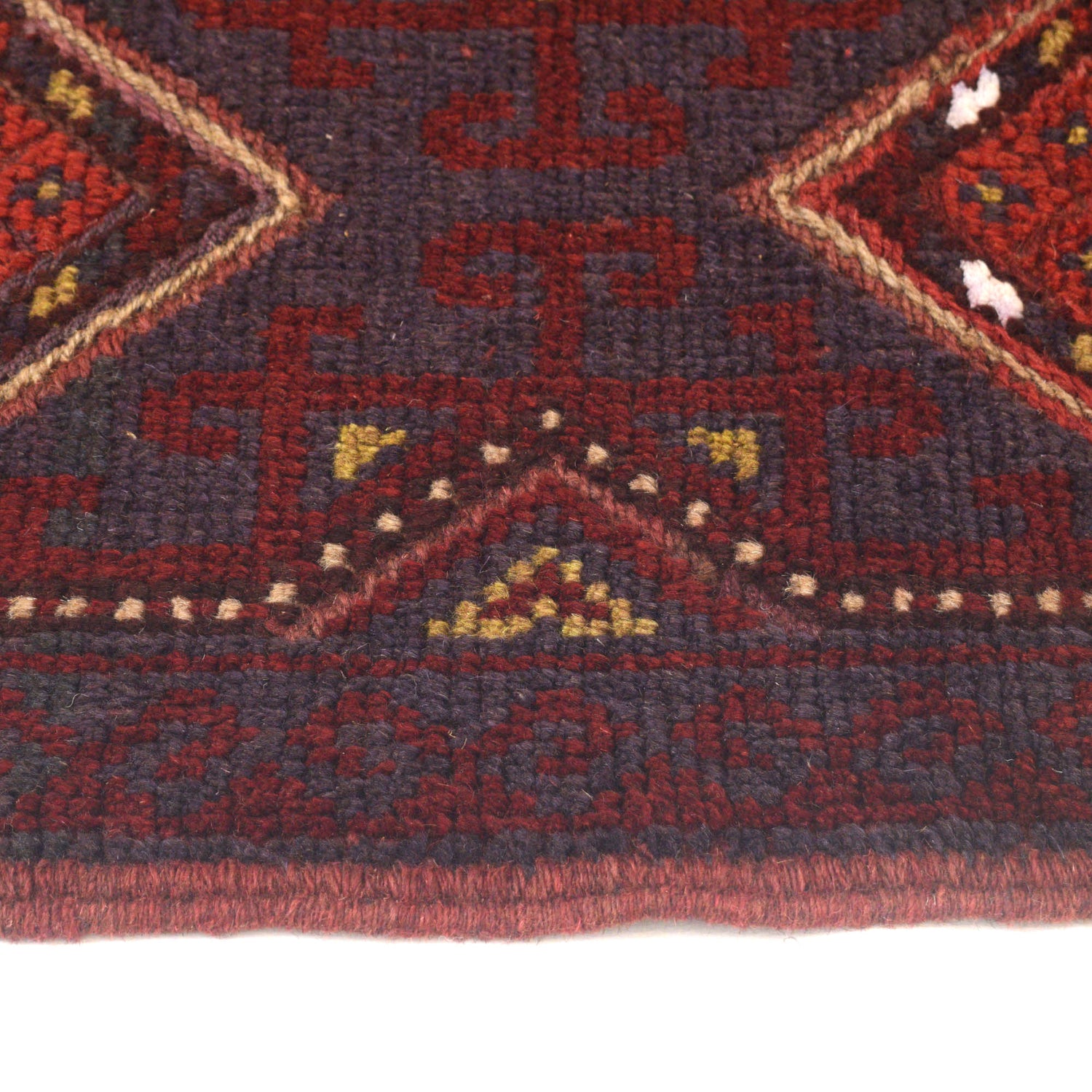 Red Mashwani Short Runner 2' 2" x 7' 6" ft / 65 x 229 cm - No. W17591