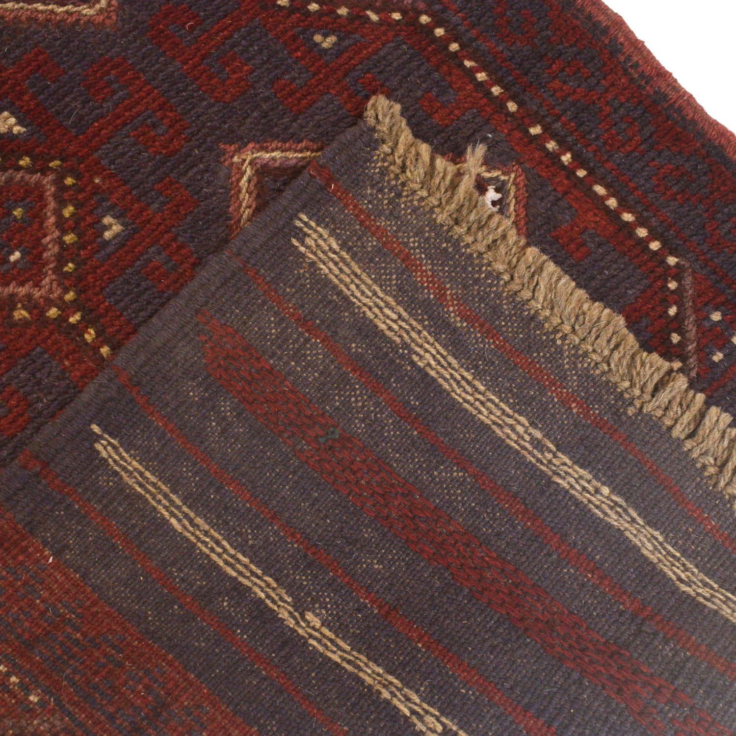 Red Mashwani Short Runner 2' 2" x 7' 6" ft / 65 x 229 cm - No. W17591