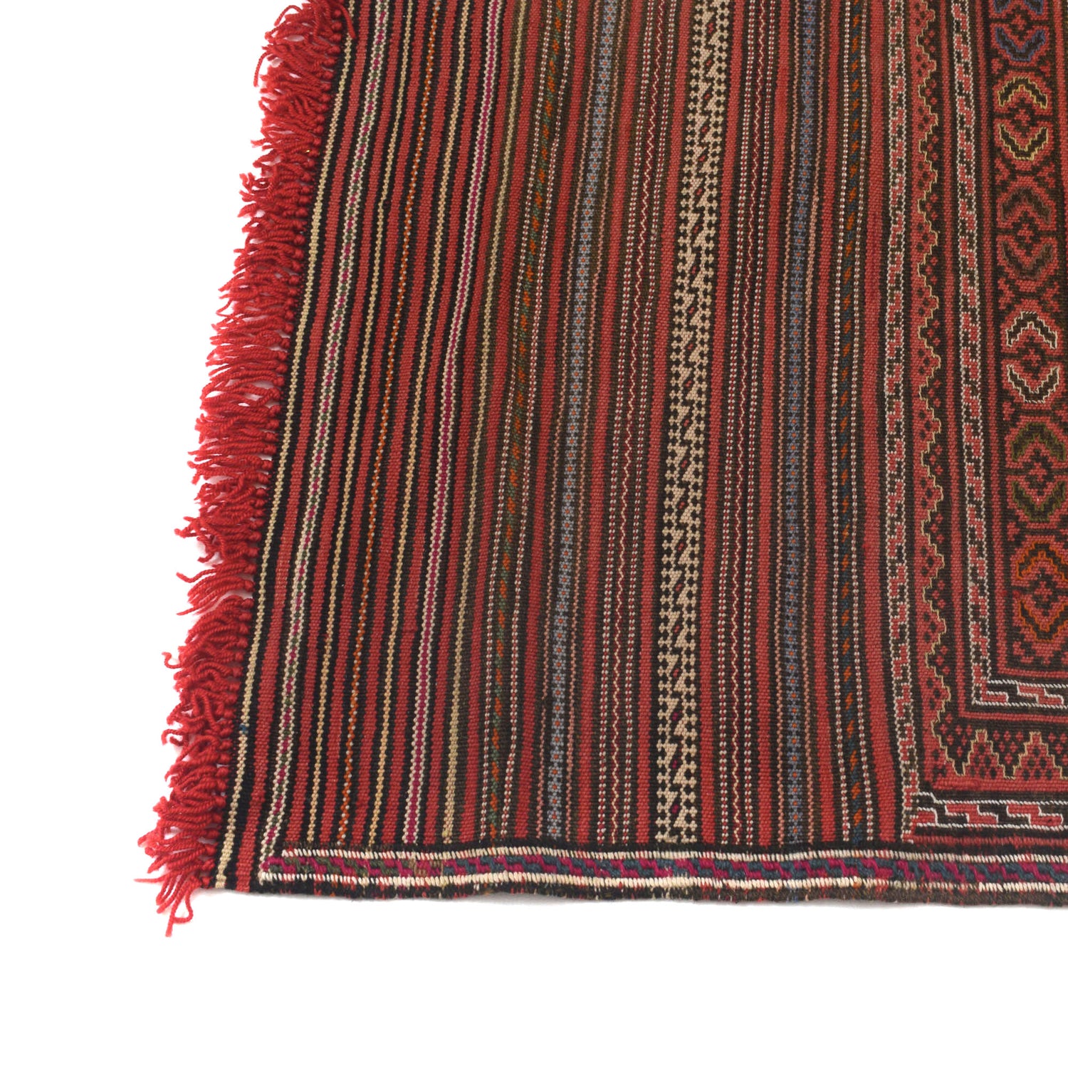 Handmade Flatweave Kilim 3' 10" x 6' 0" ft / 117 x 183 cm - No. W17614