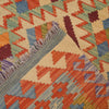 Colorful Flat-Weave Wool Kilim 3' 5" x 5' 5" ft / 103 x 164 cm - No. W17615