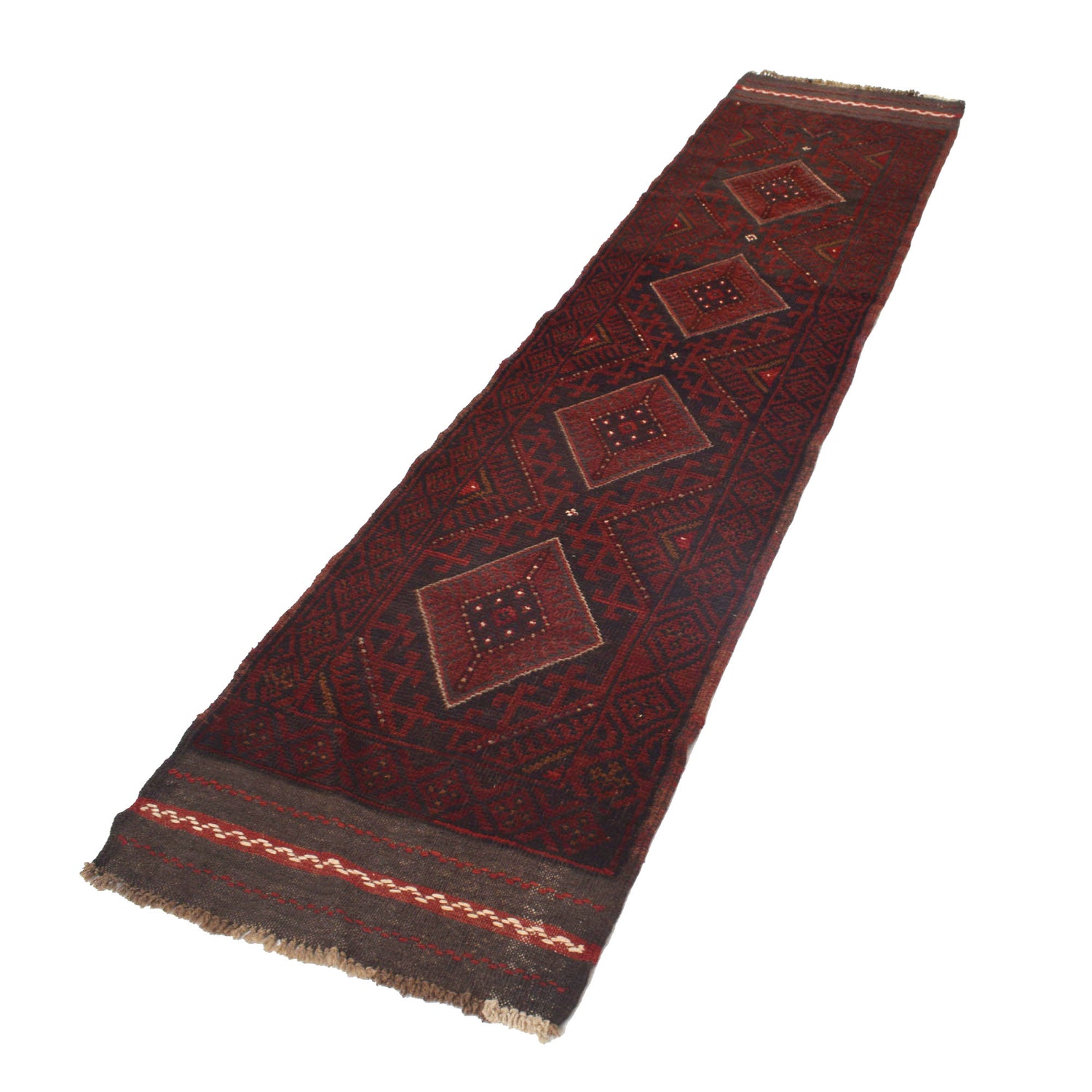 Handmade Mushwani Runner Rug 2' 0" x 8' 9" ft / 60 x 266 cm - No. W17618