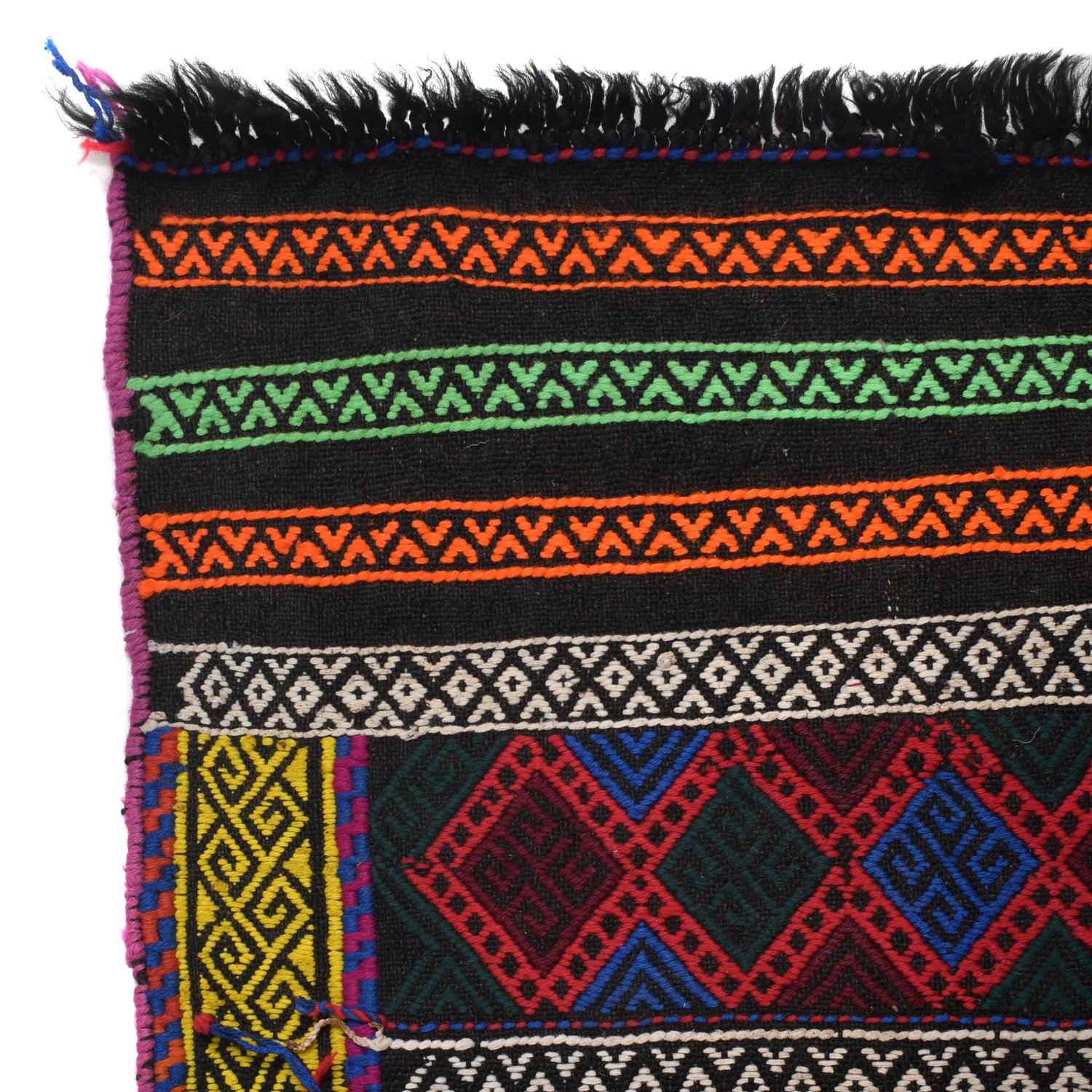 Handmade Flatweave Kilim Runner 2' 4" x 8' 2" ft / 71 x 249 cm - No. W17680