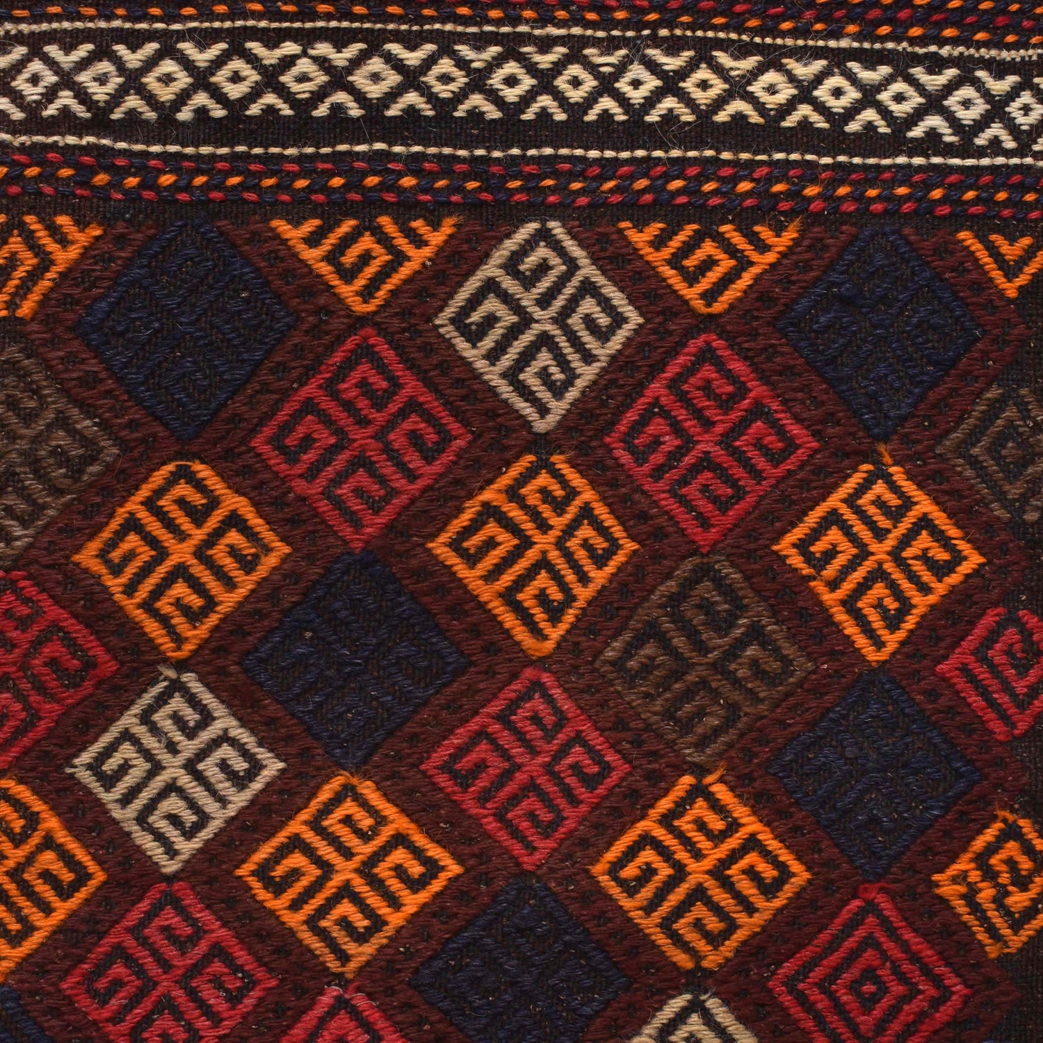 Hand Knotted Suzuni Kelim Runner 1' 11" x 6' 4" ft / 58 x 194 cm - No. W17683