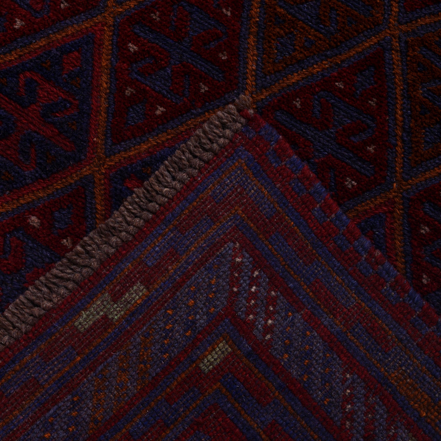 Hand Knotted Mashwani Area Rug 3' 7" x 4' 2" ft / 110 x 126 cm - No. W17915