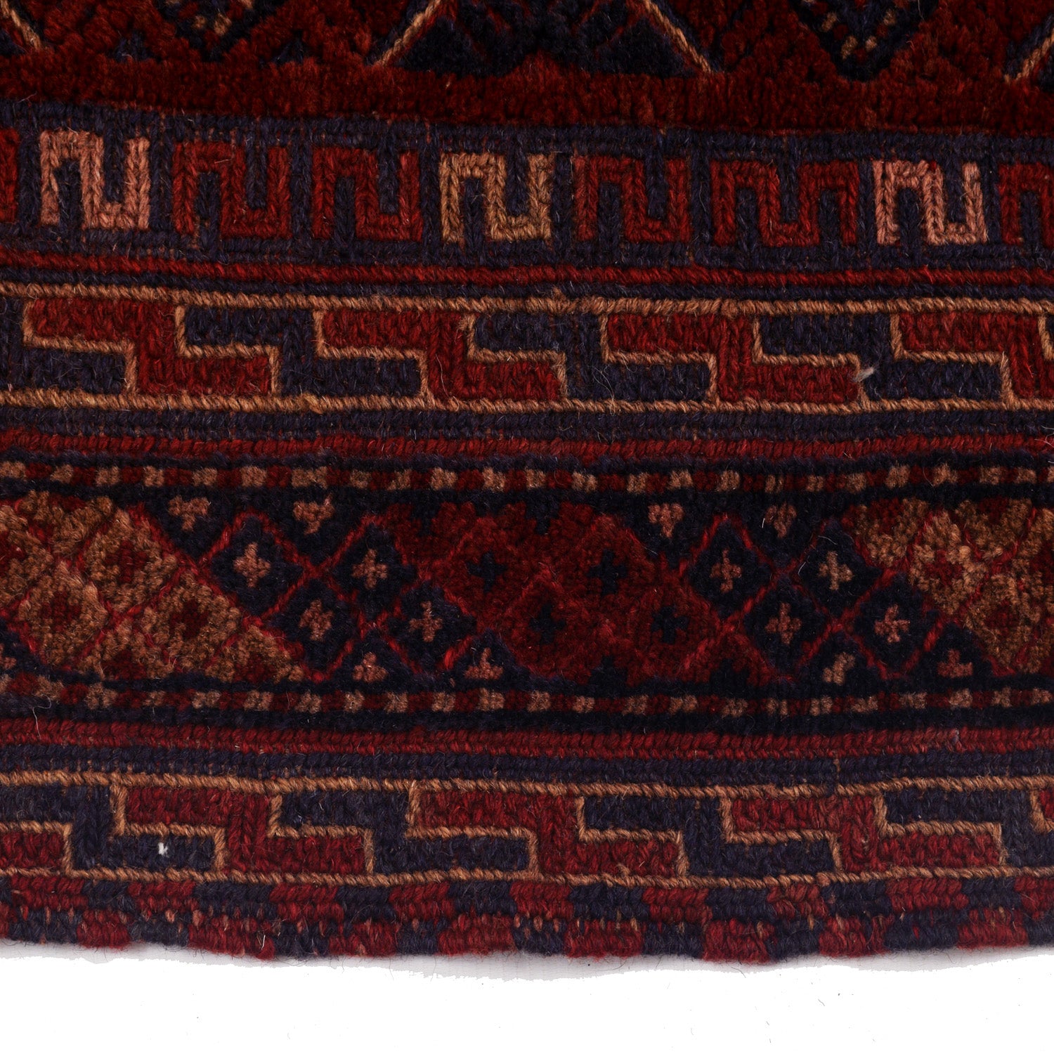 Handmade Afghan Carpet 3' 10" x 4' 2" ft / 116 x 128 cm - No. W17917