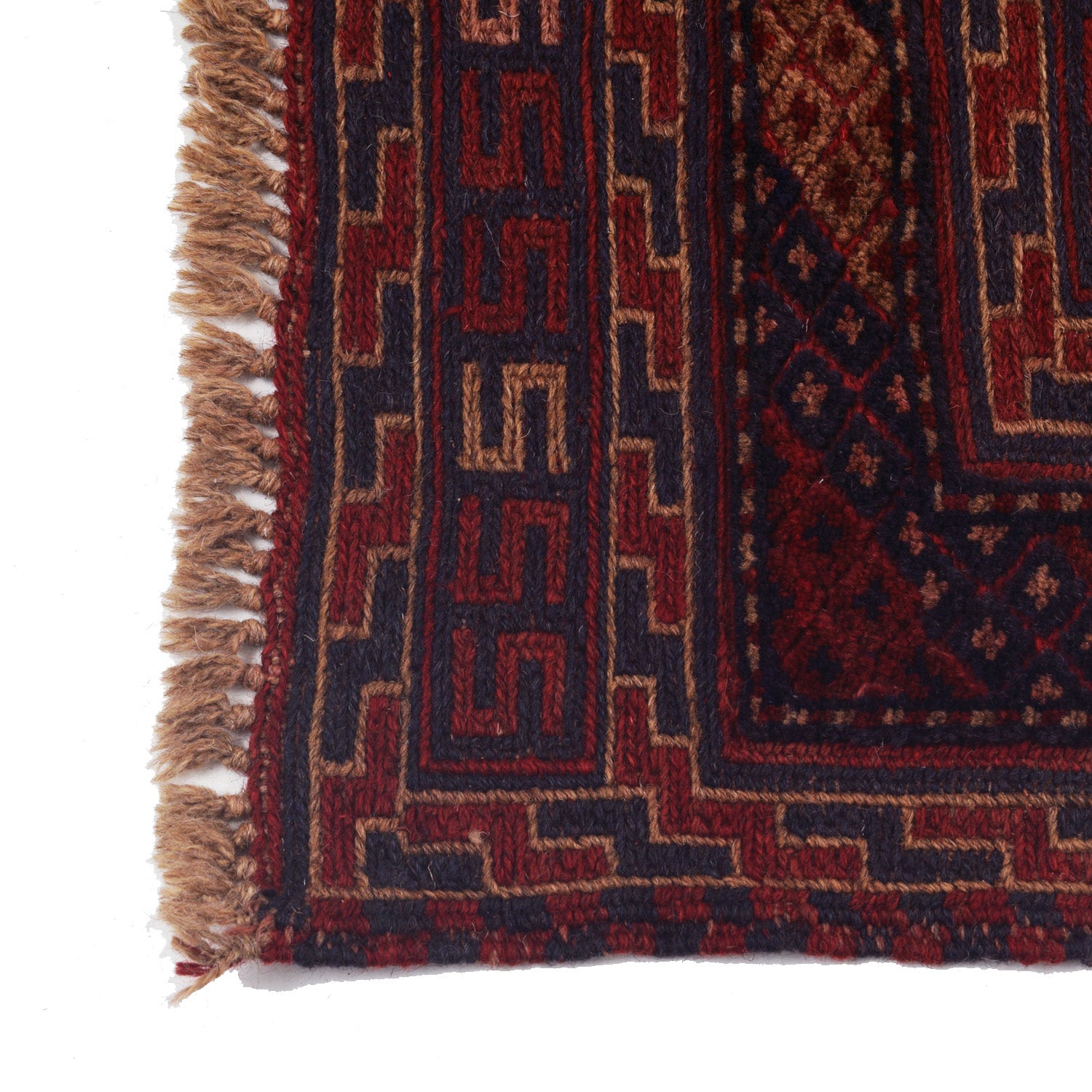 Handmade Afghan Carpet 3' 10" x 4' 2" ft / 116 x 128 cm - No. W17917