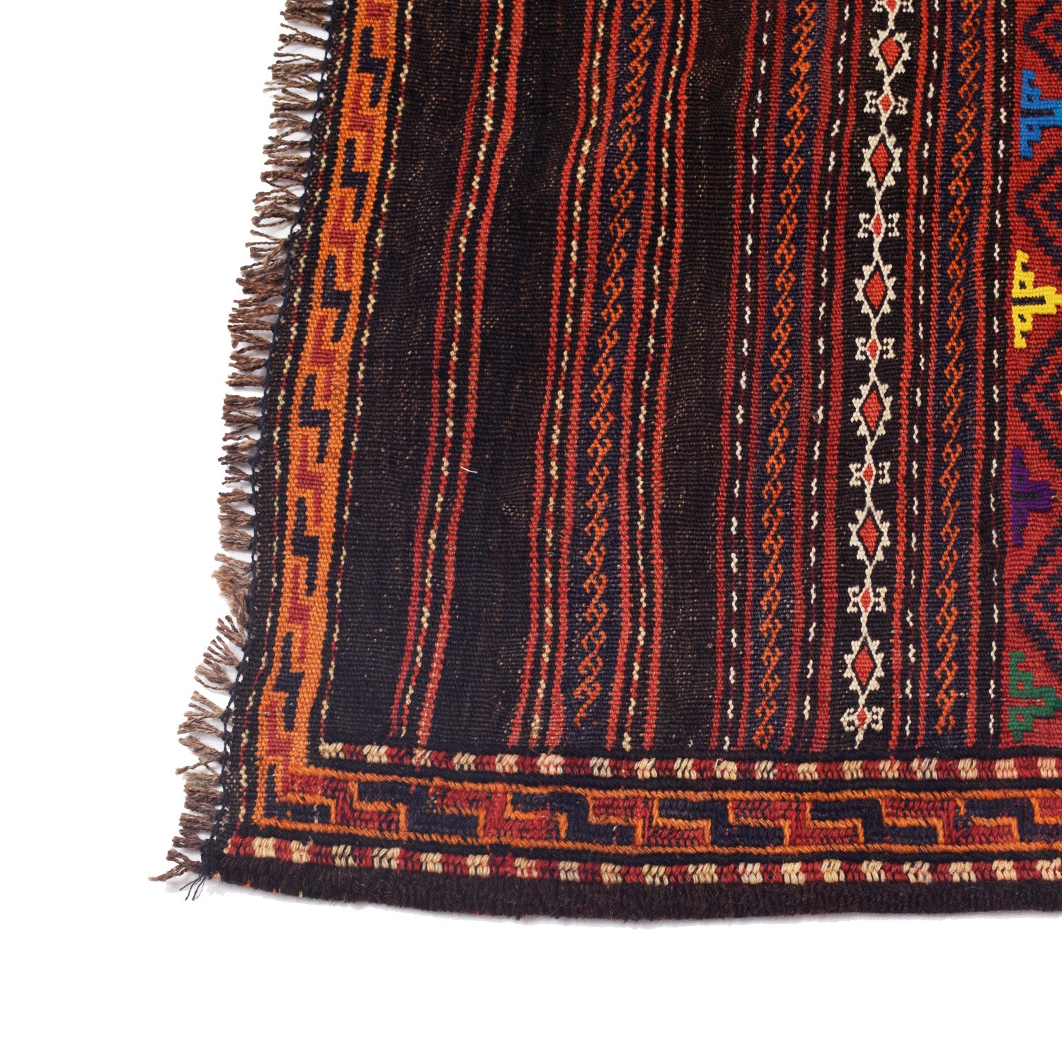 Handmade Flatweave Kilim 3' 10" x 7' 3" ft / 117 x 220 cm - No. W17960