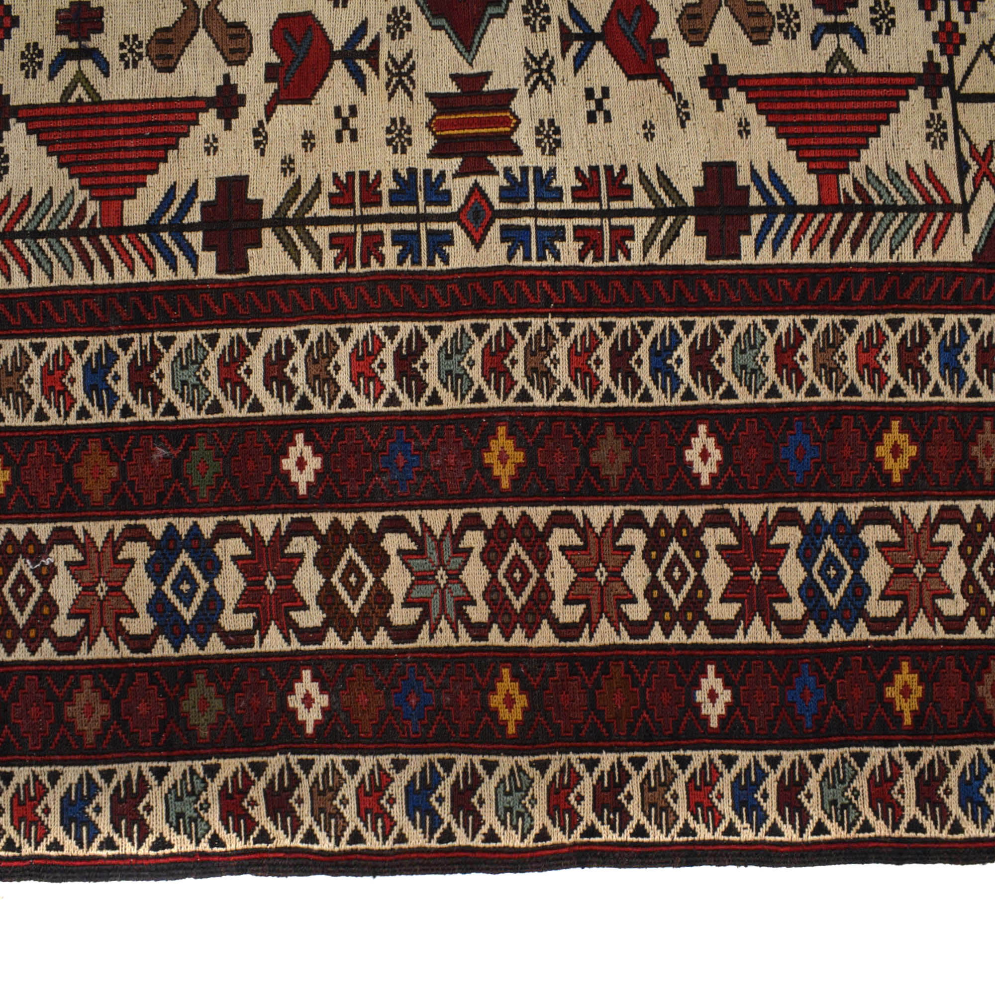 Handmade Maliki Kilim 4' 3" x 6' 9" ft / 129 x 205 cm - No. W18028