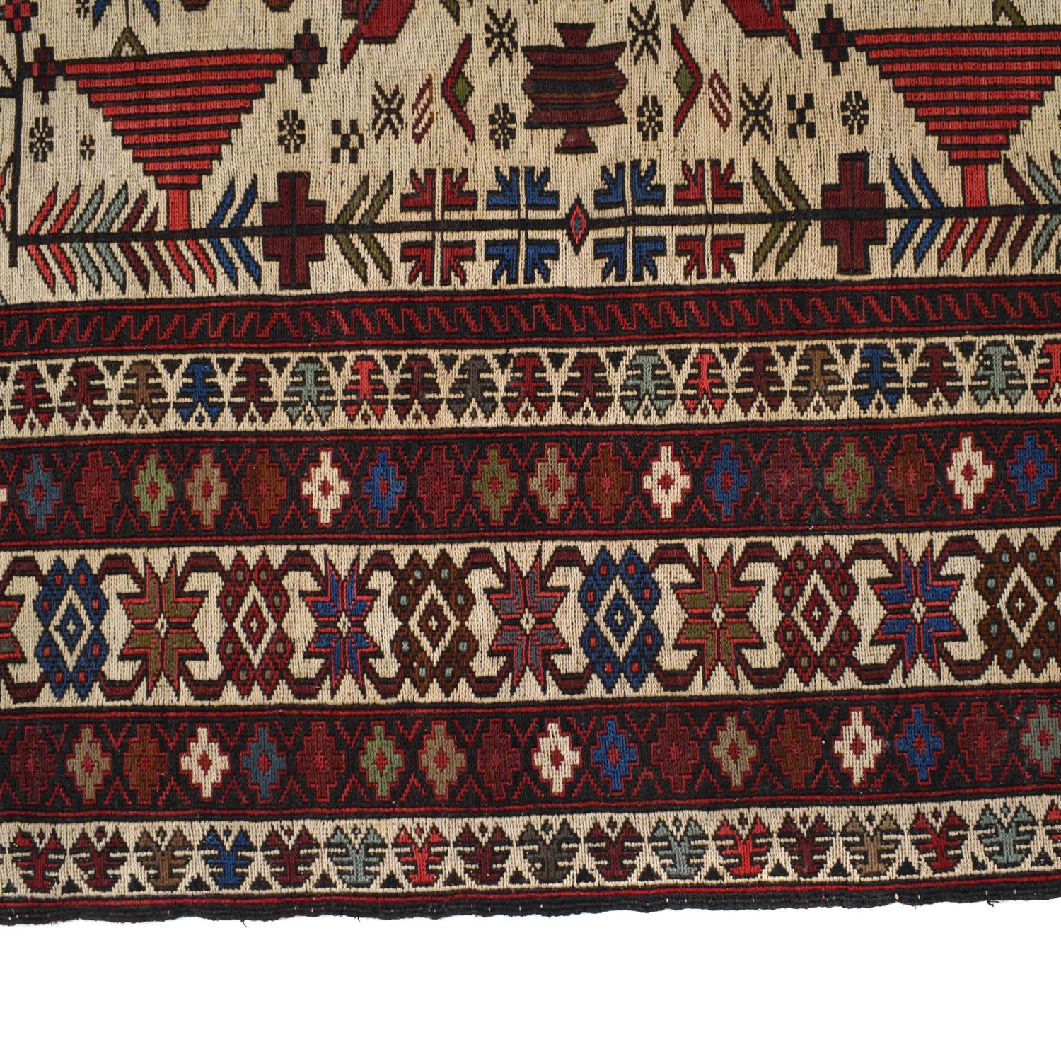 Handmade Maliki Kilim 4' 2" x 6' 7" ft / 126 x 200 cm - No. W18031