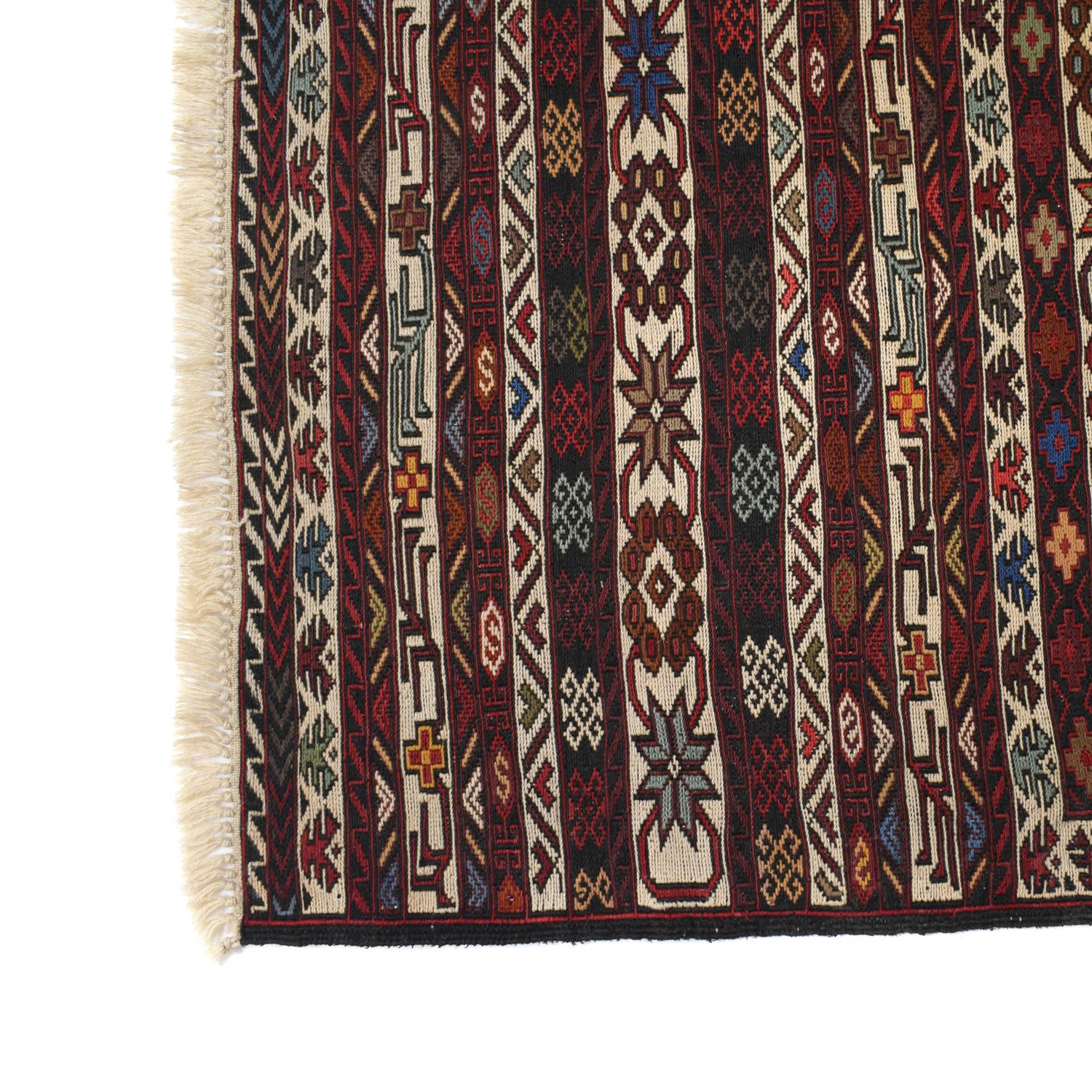 Handmade Maliki Kilim 4' 2" x 6' 7" ft / 126 x 200 cm - No. W18031