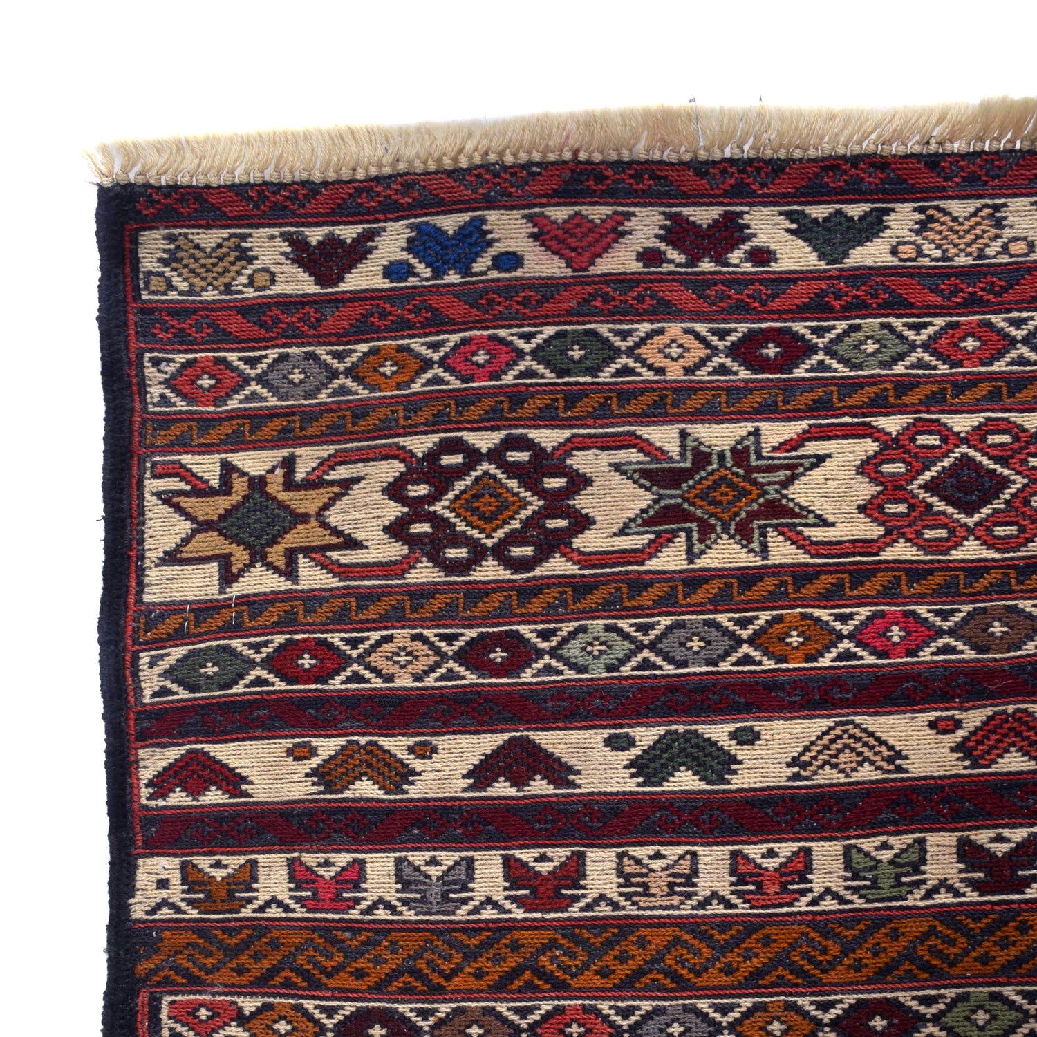 Handmade Maliki Kilim 3' 10" x 6' 3" ft / 118 x 191 cm - No. W18032