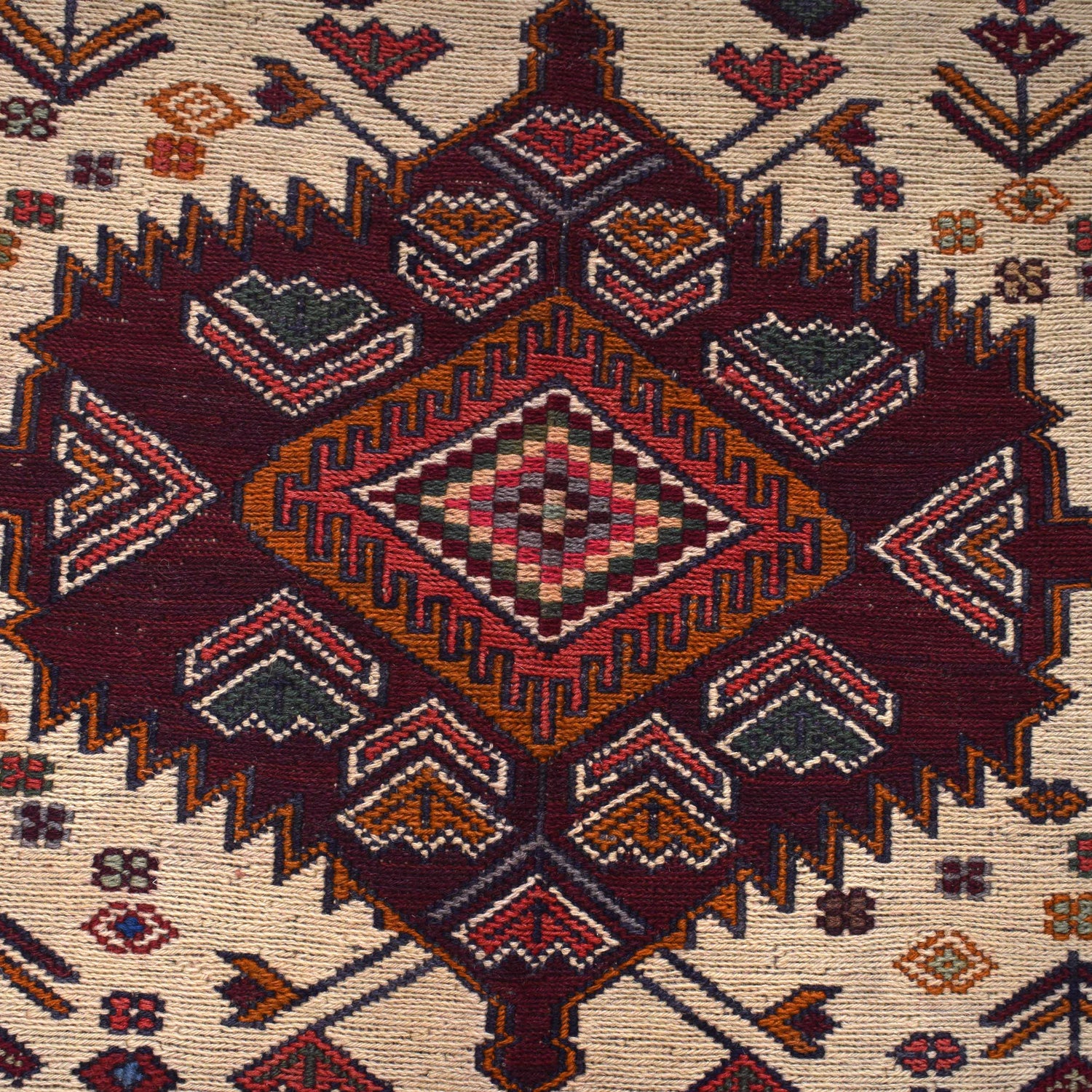 Handmade Maliki Kilim 3' 10" x 6' 3" ft / 118 x 191 cm - No. W18032
