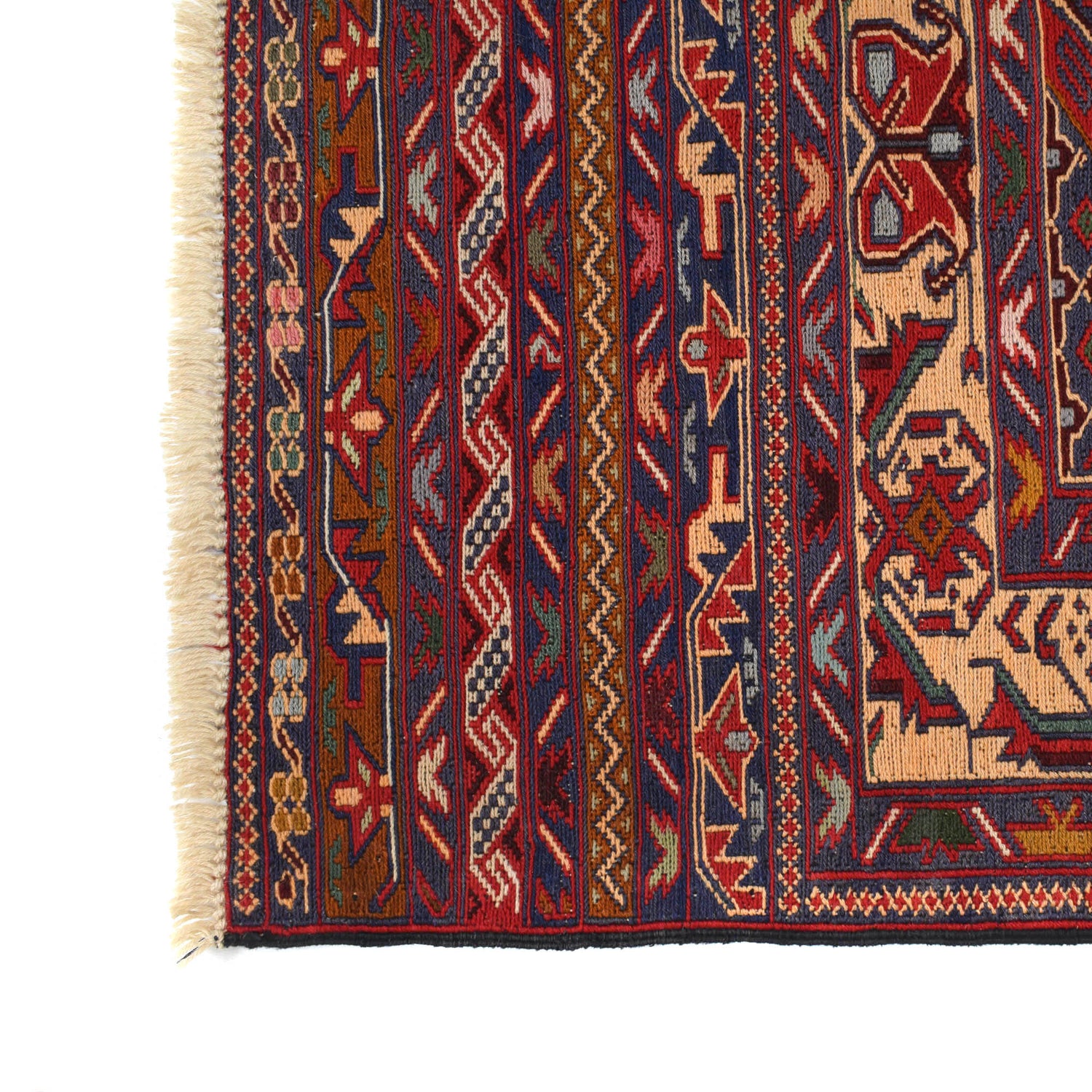 Hand Knotted Flat Weave Maliki Kilim 2' 9" x 4' 11" ft / 85 x 151 cm - No. W18034