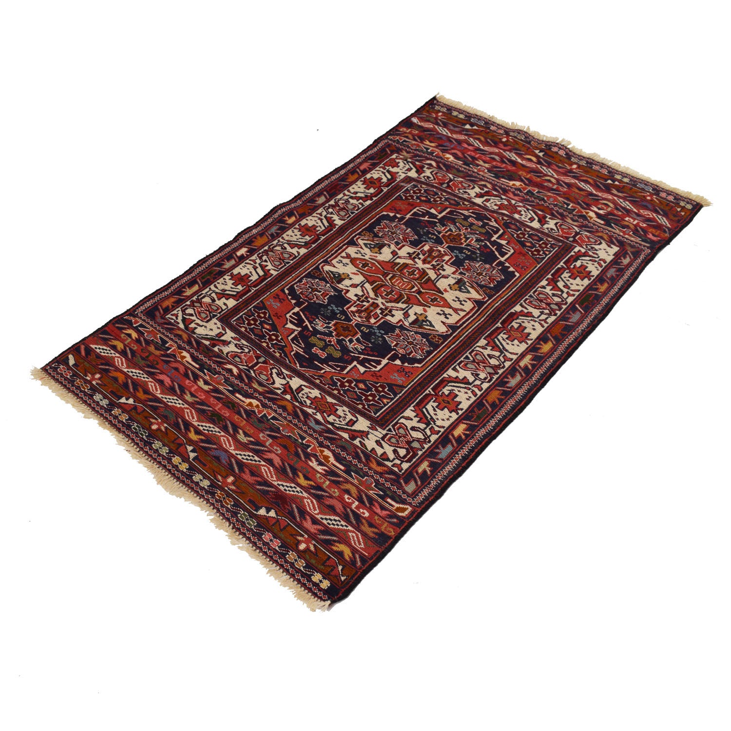 Hand Knotted Flat Weave Maliki Kilim 2' 9" x 4' 8" ft / 83 x 143 cm - No. W18036