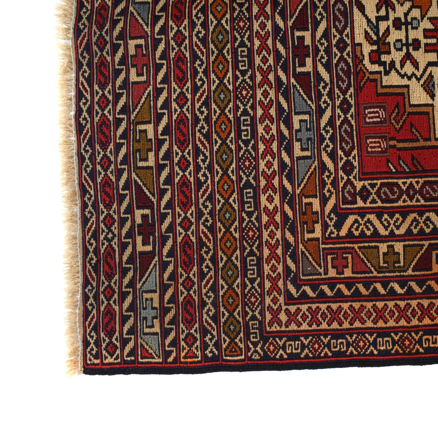 Hand Knotted Flat Weave Maliki Kilim 3' 0" x 4' 7" ft / 92 x 140 cm - No. W18037