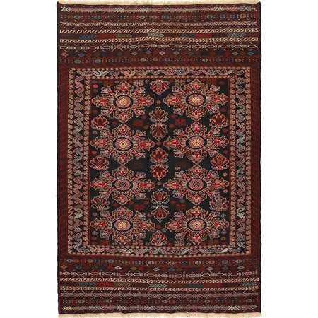 Handmade Maliki Kilim 4' 0" x 6' 4" ft / 123 x 192 cm - No. W18038