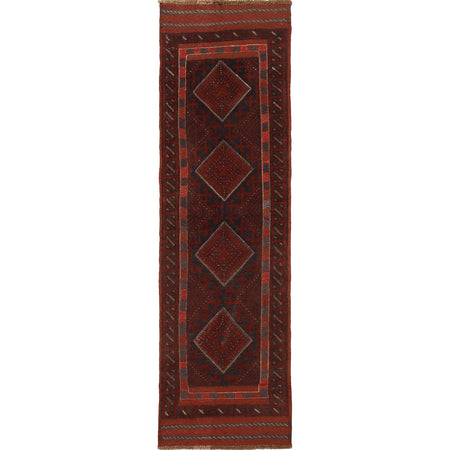 Hand Knotted Mashwani Runner Rug 1' 11" x 7' 3" ft / 59 x 220 cm - No. W18062