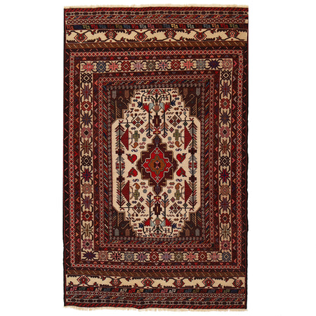 Handmade Maliki Kilim 4' 1" x 6' 2" ft / 124 x 187 cm - No. W18125