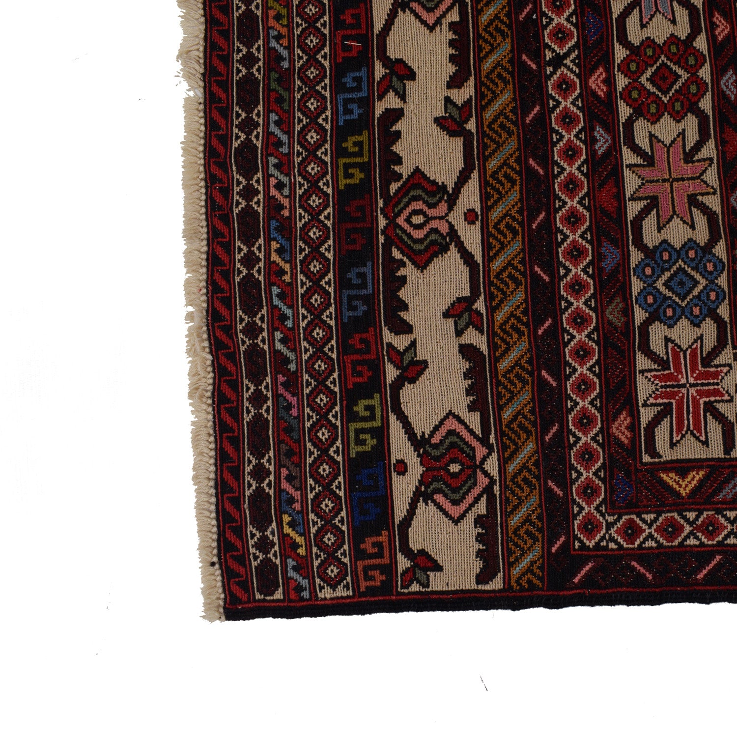 Handmade Maliki Kilim 4' 1" x 6' 2" ft / 124 x 187 cm - No. W18125