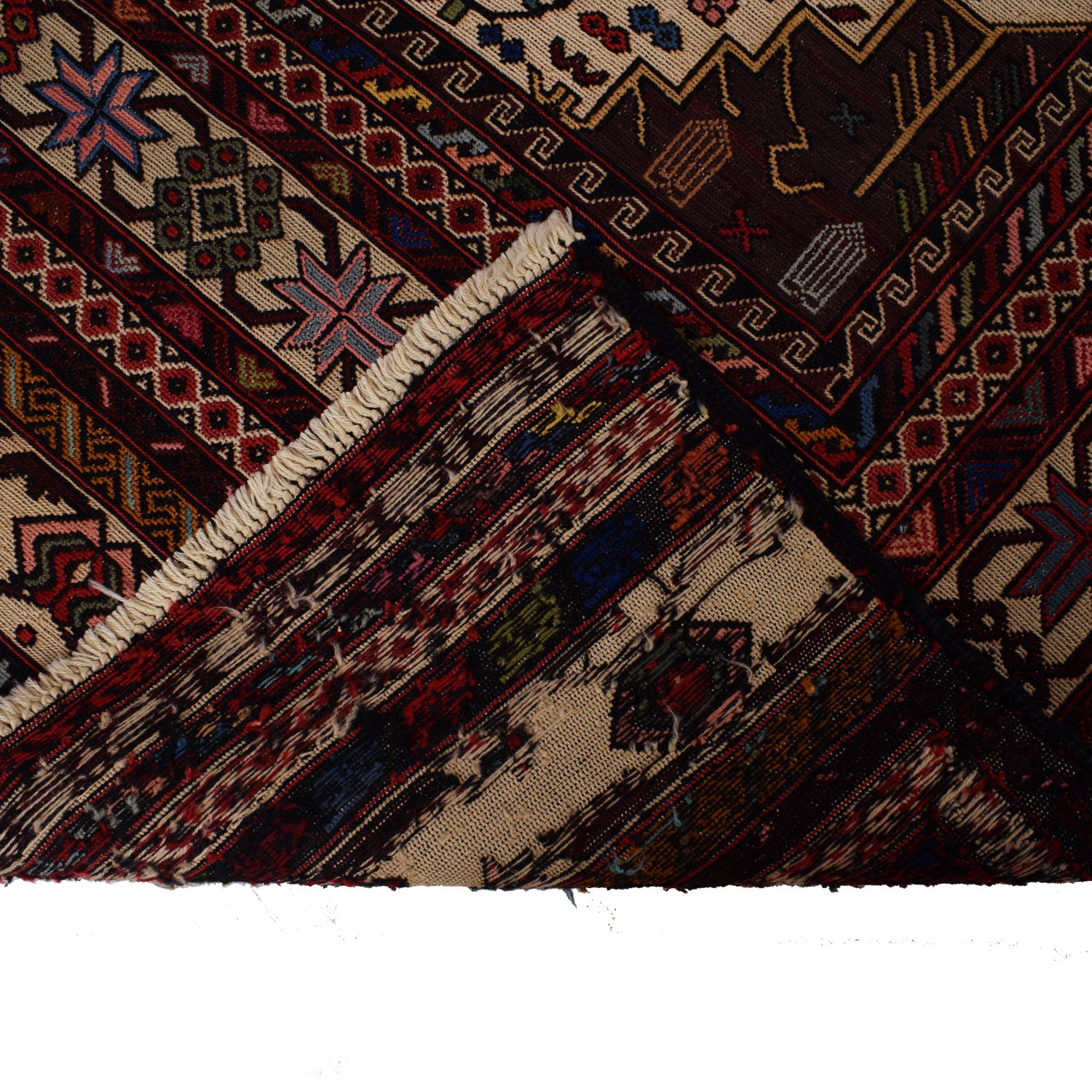 Handmade Maliki Kilim 4' 1" x 6' 2" ft / 124 x 187 cm - No. W18125