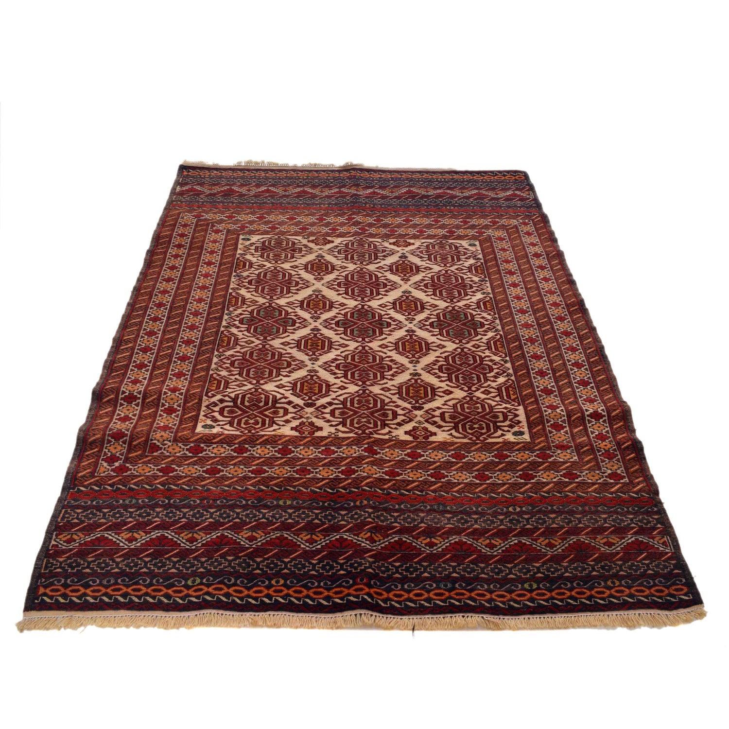 Handmade Maliki Kilim 4' 2" x 6' 0" ft / 126 x 184 cm - No. W18126