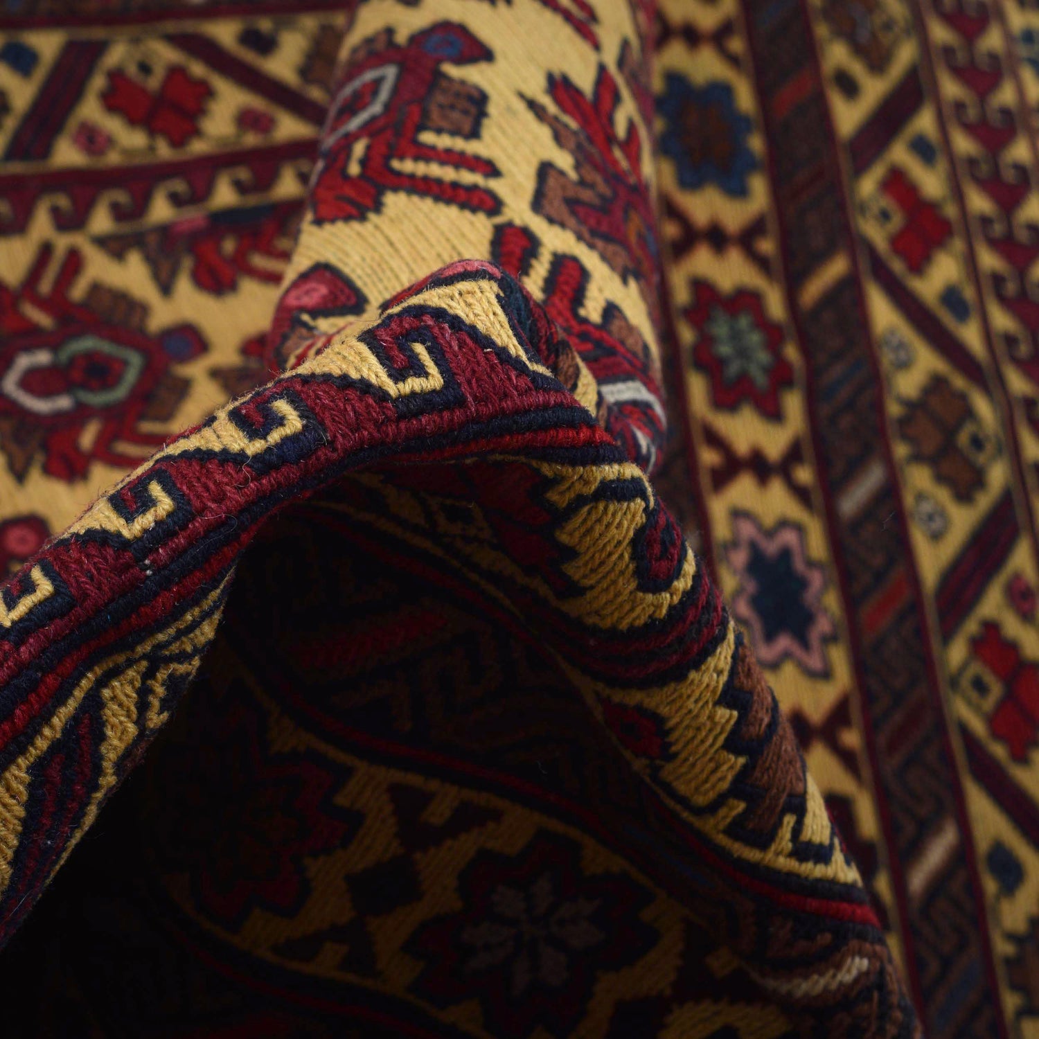 Handmade Maliki Kilim 4' 0" x 6' 2" ft / 123 x 187 cm - No. W18127