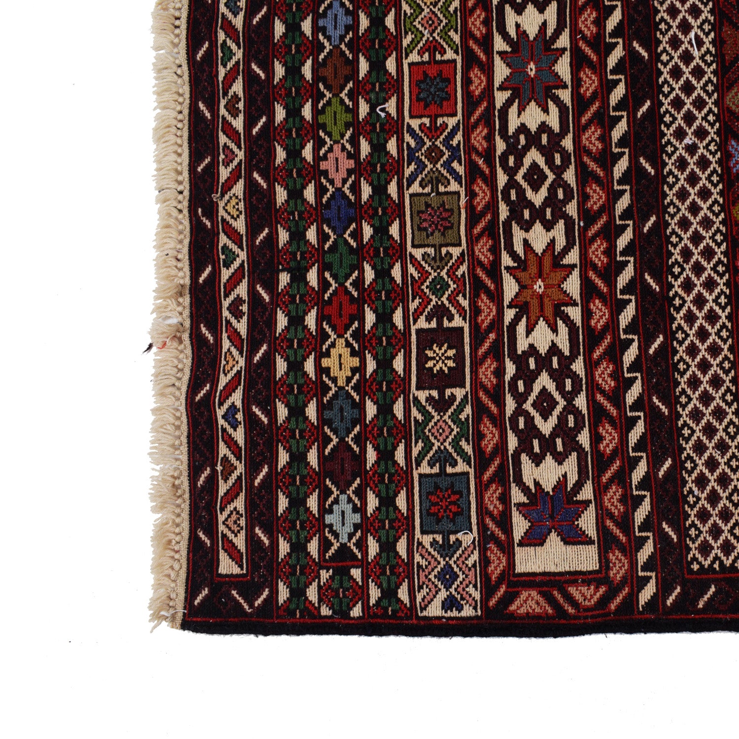 Handmade Maliki Kilim 3' 7" x 6' 2" ft / 110 x 188 cm - No. W18128