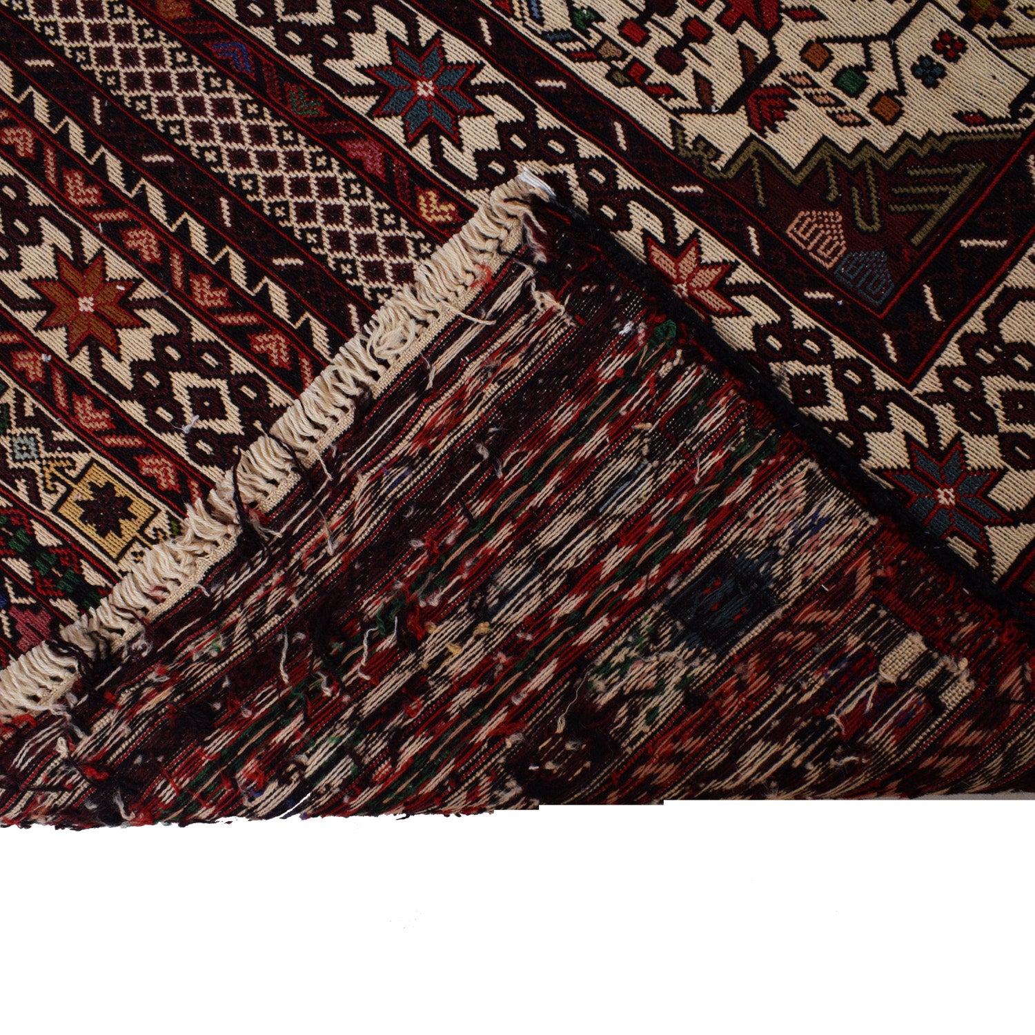 Handmade Maliki Kilim 3' 7" x 6' 2" ft / 110 x 188 cm - No. W18128