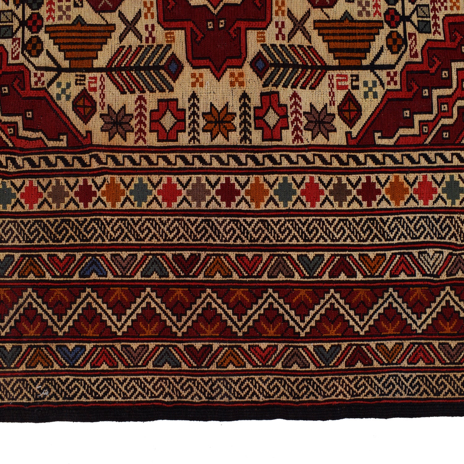 Handmade Maliki Kilim 4' 4" x 6' 2" ft / 132 x 187 cm - No. W18130