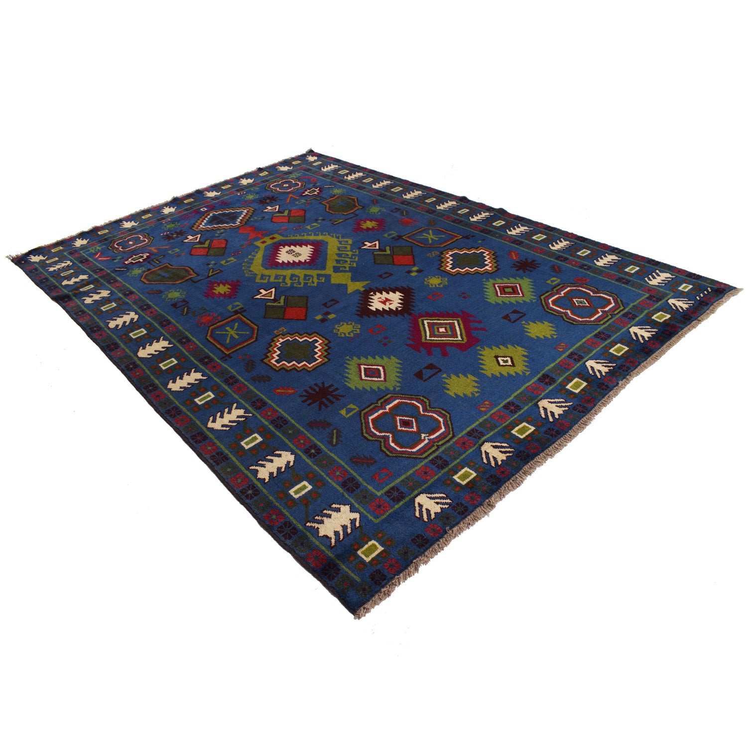 Kohistani Medium Size Area Rug  6' 11" x 10' 1" ft / 212 x 308 cm - No. W18142