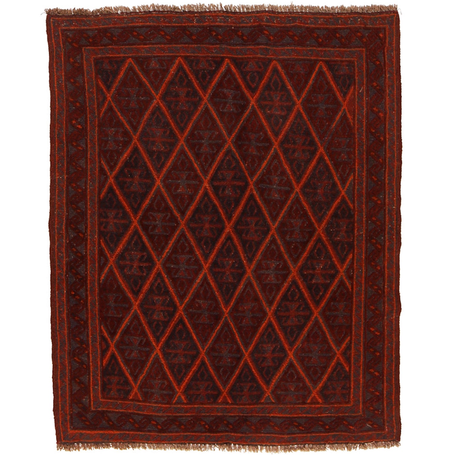 Small Square Mashwani Rug 3' 9" x 4' 0" ft / 114 x 121 cm - No. W18183
