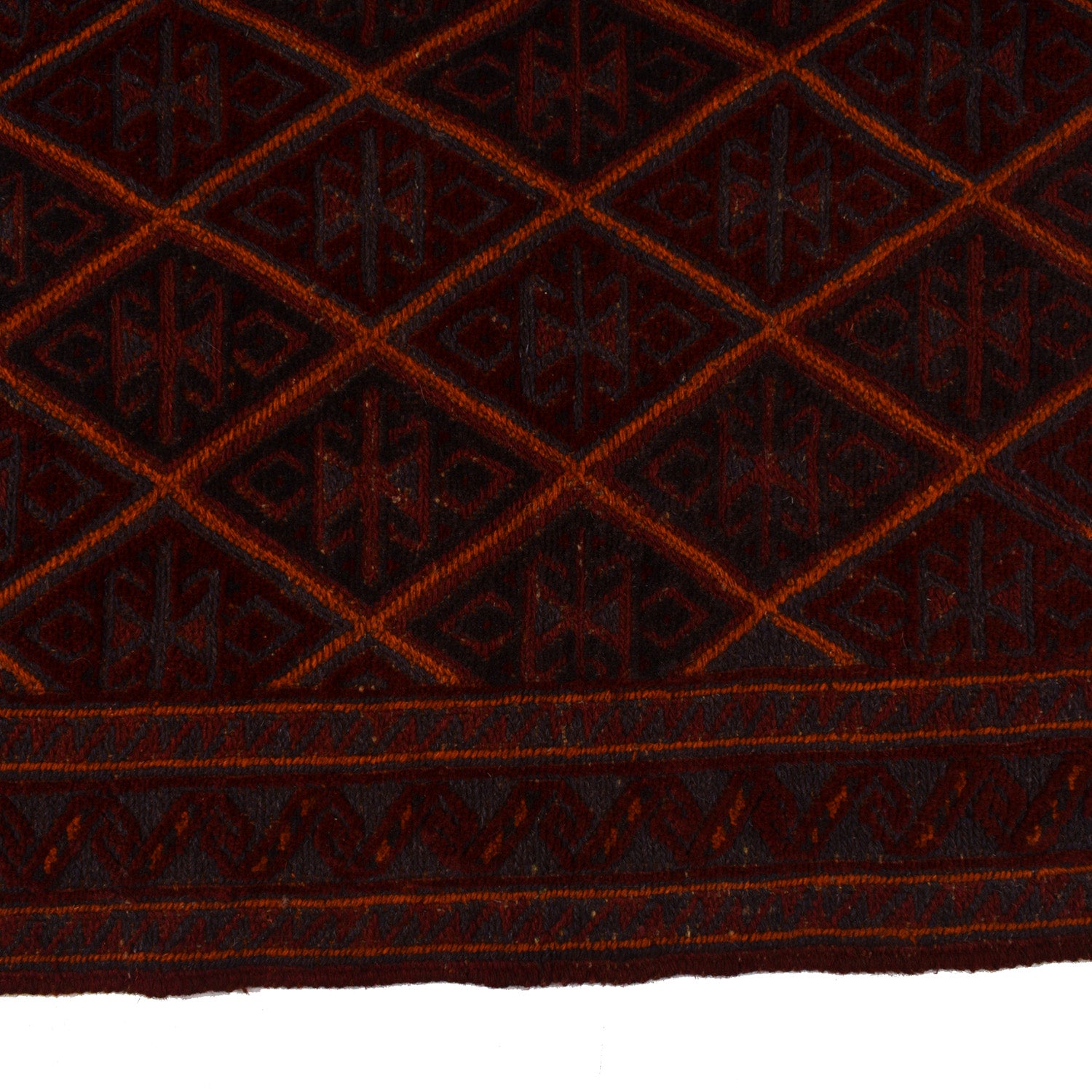 Small Square Mashwani Rug 3' 9" x 4' 0" ft / 114 x 121 cm - No. W18183