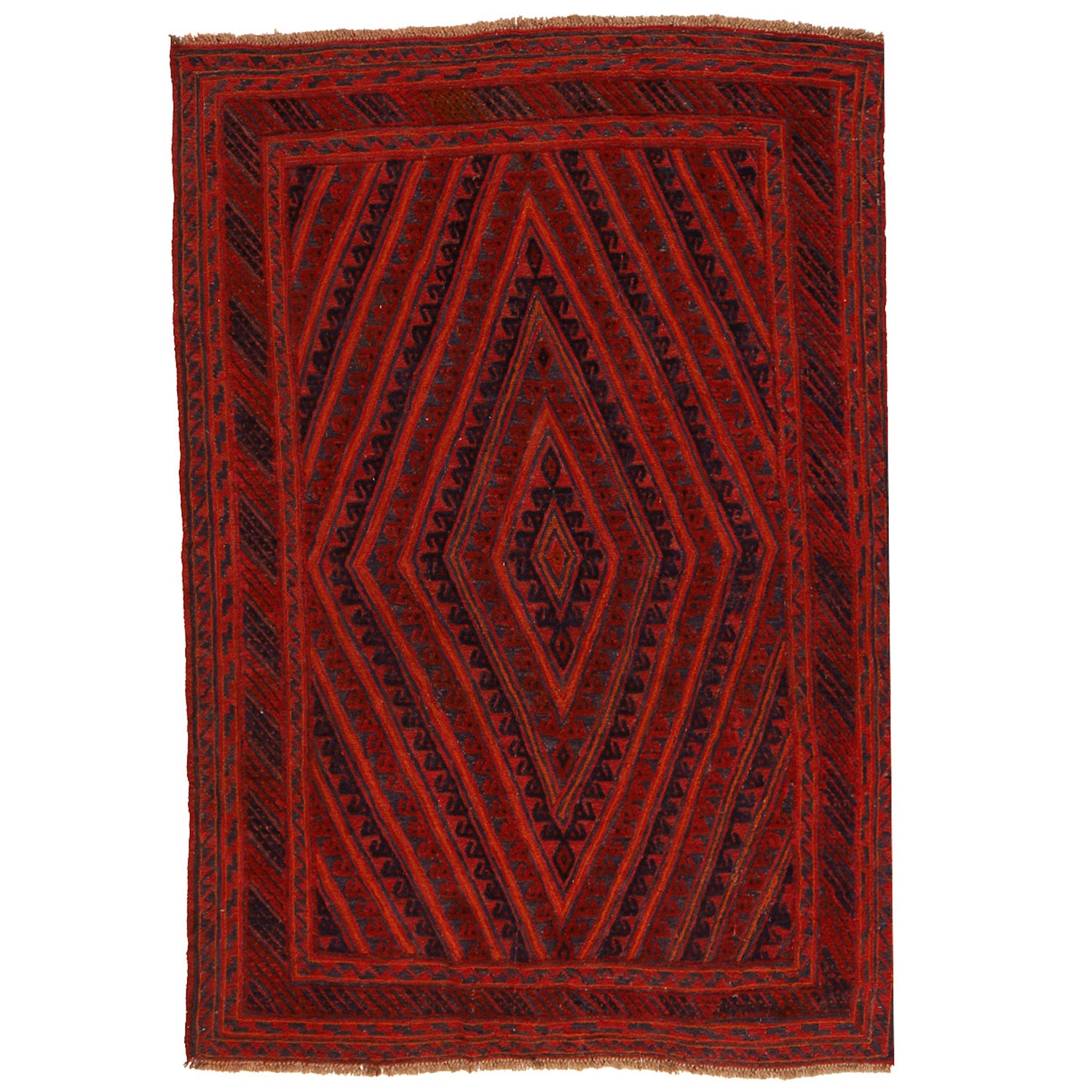 Hand Knotted Mashwani Area Rug 4' 10" x 5' 11" ft / 147 x 180 cm - No. W18189