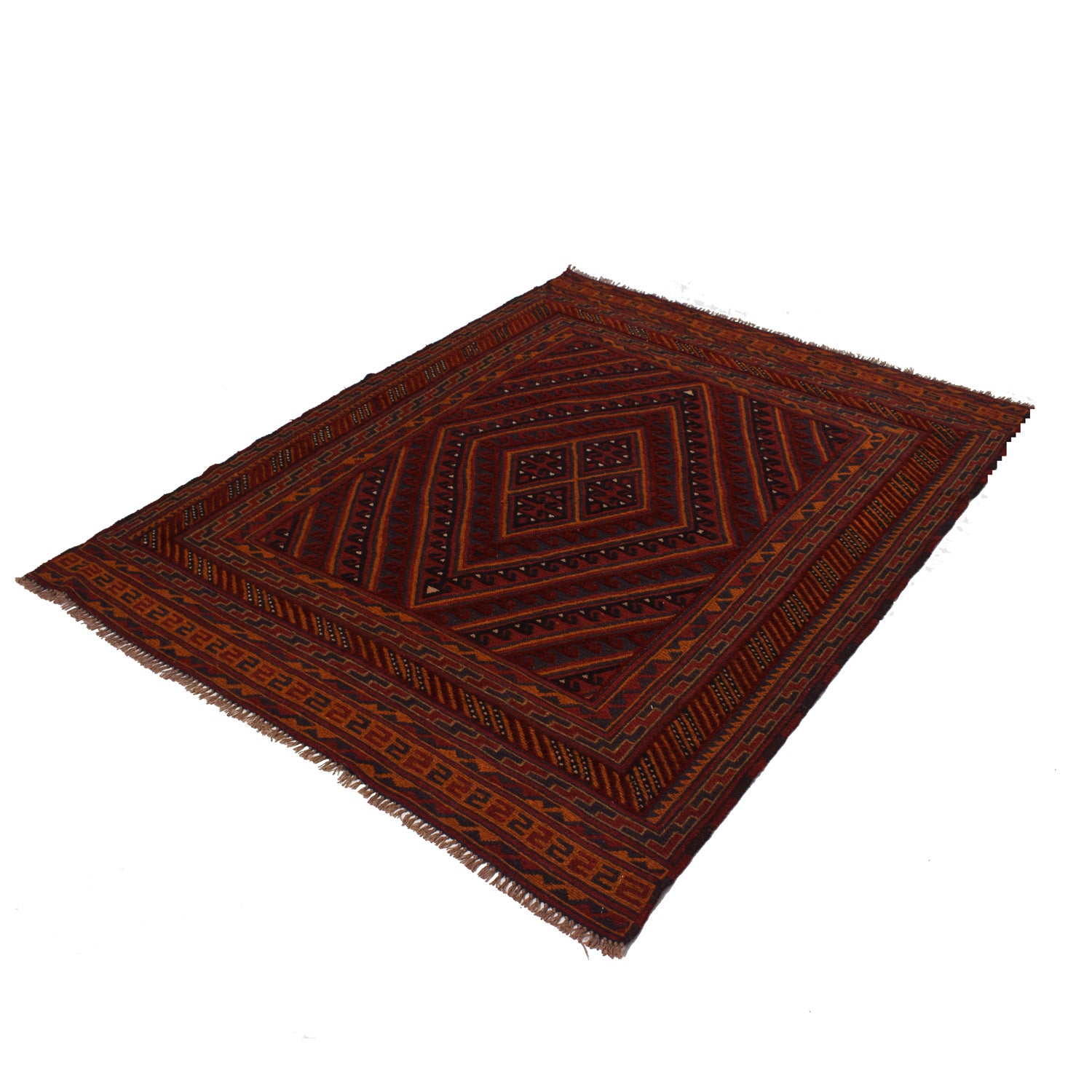 Handmade Mushwani Carpet 4' 10" x 6' 1" ft / 148 x 185 cm - No. W18190