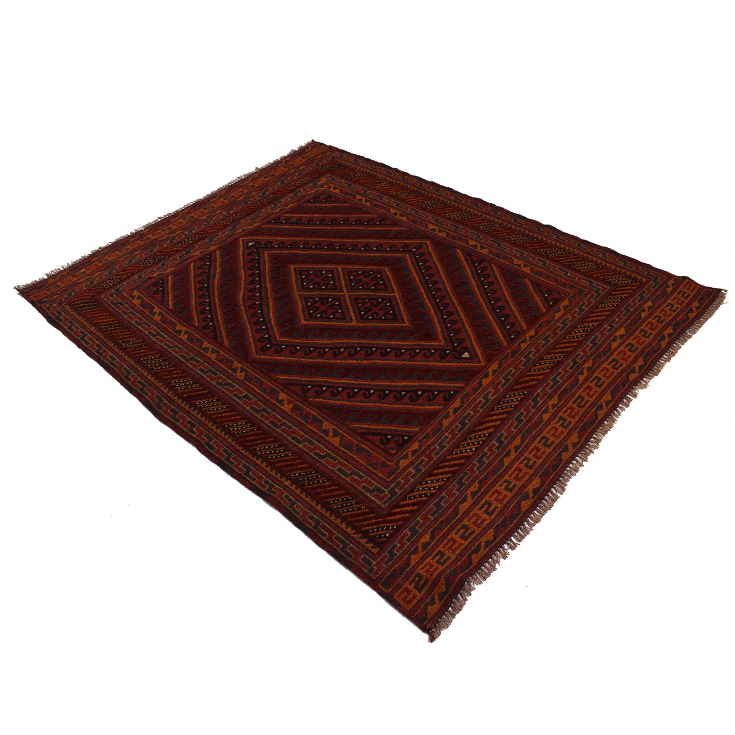Handmade Mushwani Carpet 4' 10" x 6' 1" ft / 148 x 185 cm - No. W18190