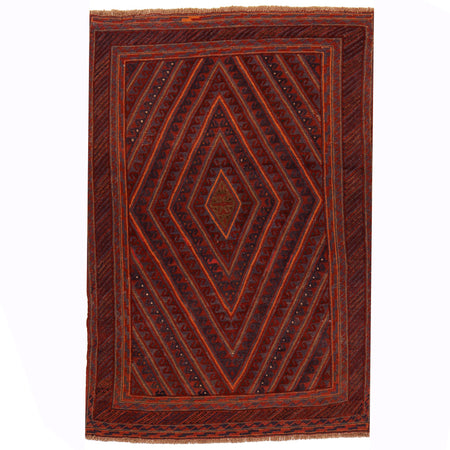 Traditional Mashwani Carpet 4' 8" x 6' 0" ft / 141 x 182 cm - No. W18199