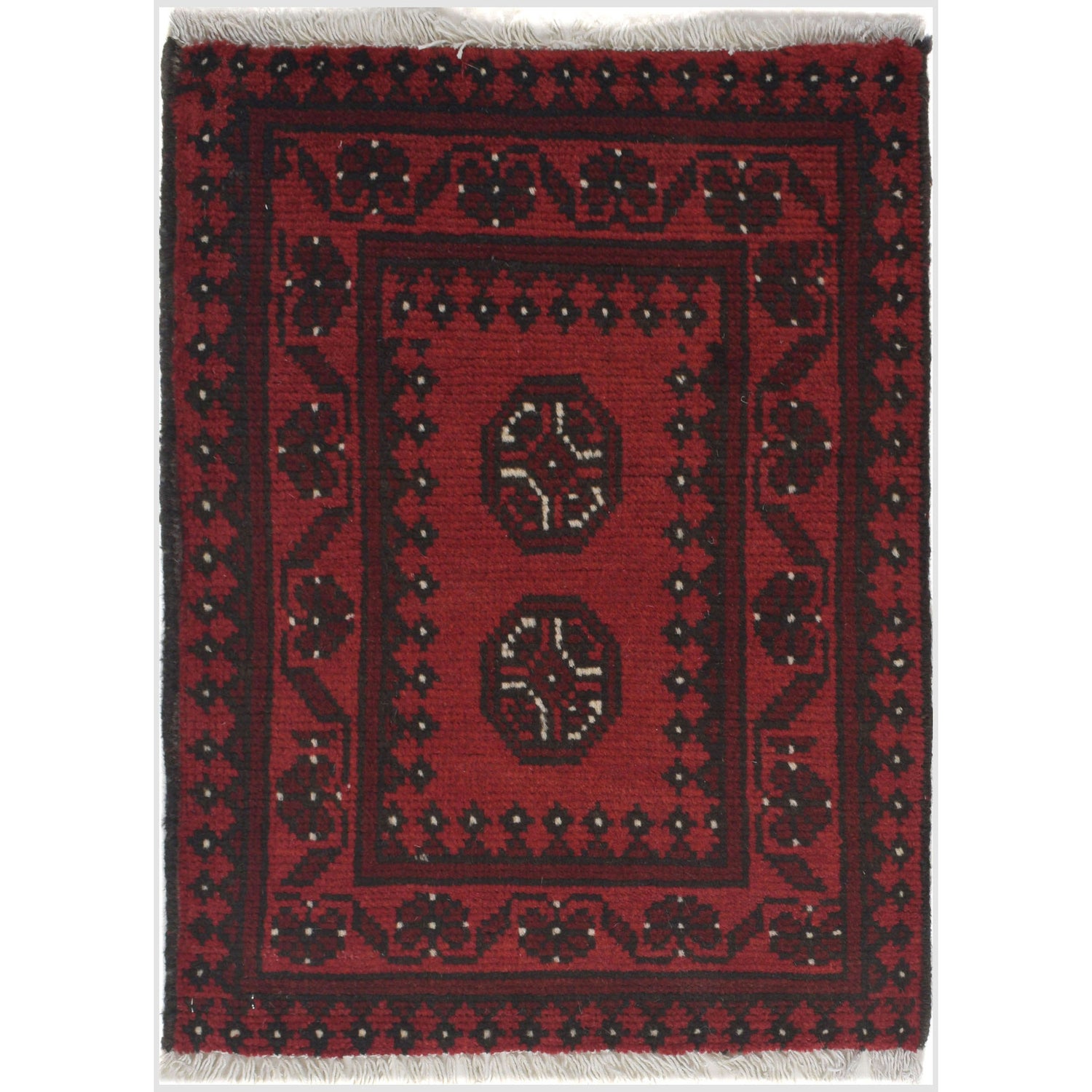 Handmade Floor Mat 1' 7" x 2' 2" ft / 49 x 67 cm - No. W27145