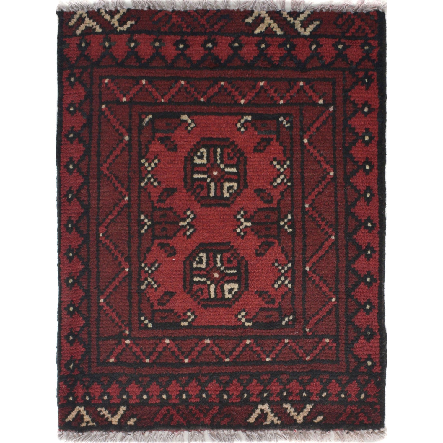 Handmade Floor Mat 1' 8" x 2' 3" ft / 51 x 68 cm - No. W27235