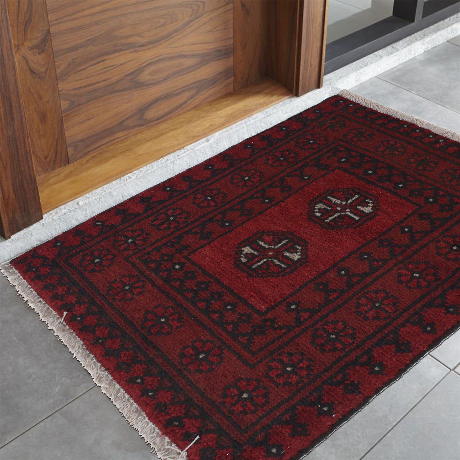 Handmade Floor Mat 1' 7" x 2' 0" ft / 49 x 60 cm - No. W27244